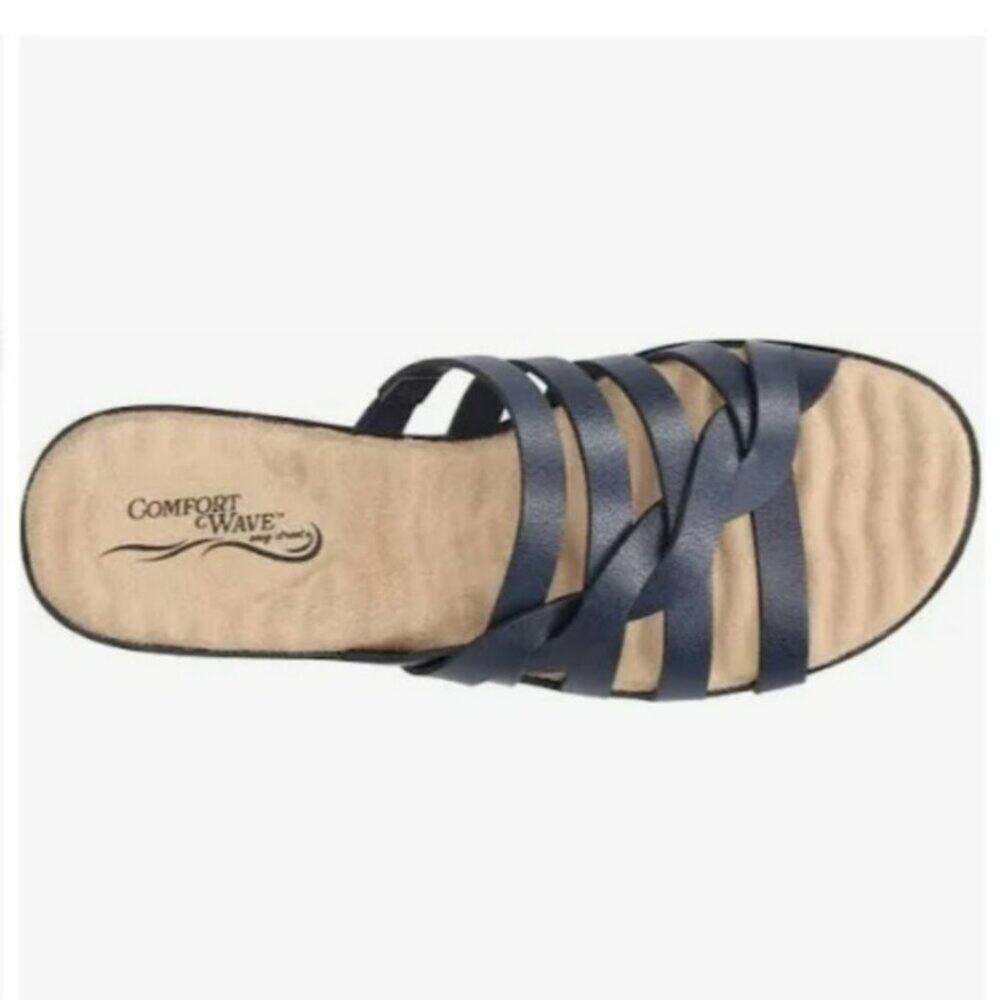 Easy Street Sheri Slip-on Sandal Navy 6.5 - Picture 2 of 5